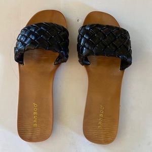 Black slip on sandal